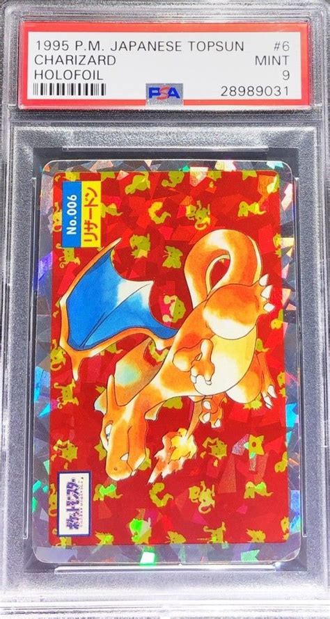 Charizard Psa Mint Pokemon Japanese Topsun Holofoil