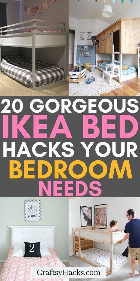 20 Beautiful IKEA Bed Hacks For Bedroom Ikea Bed Ikea Bed Hack Ikea