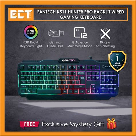 Fantech K Hunter Pro Rainbow Rgb Keys Advance Multimedia Mode