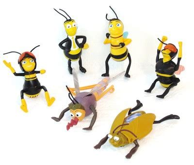 BEE MOVIE MEAL TOY BUGS CAKE TOPPER FIGURE SET | #336621667