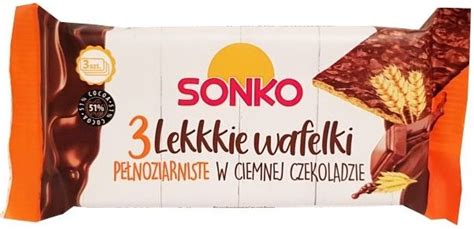 Sonko 3 Lekkie wafelki pełnoziarniste w ciemnej czekoladzie Recenzja