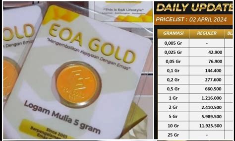 Update Harga Emas Hari Ini 2 April 2024 Terpantau Naik Lagi Gramasi