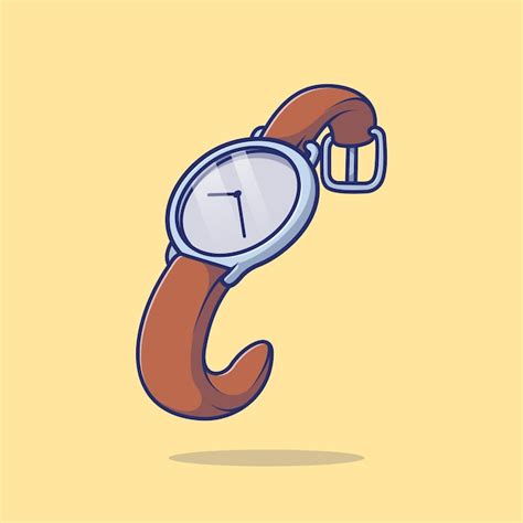 Montre Bracelet Cartoon Vector Icon Illustration Horloge Objet Ic Ne