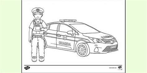 FREE Garda With Garda Car Colouring Sheet Profesor Hizo