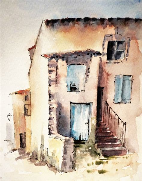 Pingl Par Terri Ferri Sur Peque As Acuarelas Paysage Aquarelle