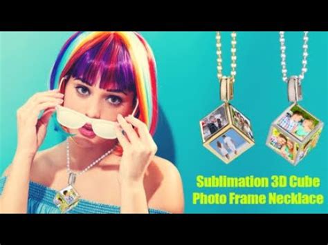 Sublimation D Cube Photo Frame Necklace Youtube