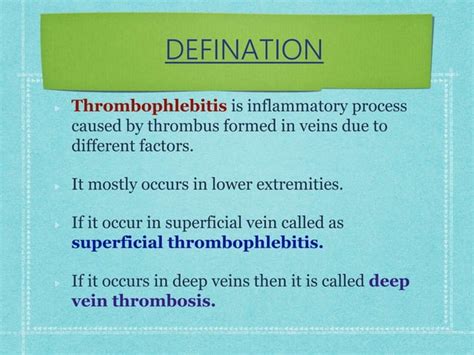 Thrombophlebitis And Dvt Ppt Ppt