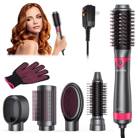 Electric Three In One Hair Dryer Hot Heating Hair Comb Wet Dry Hair Brush Curler Powerful Blow