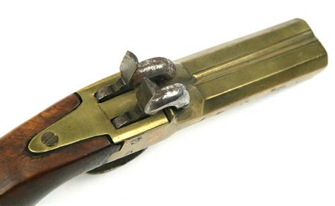 Belgian Double Barrel Percussion Pistol