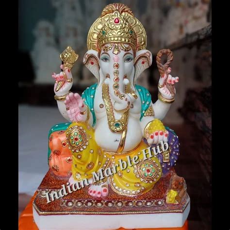 Feet Multicolor Ganesh Marble Statue Temple At Rs In Alwar