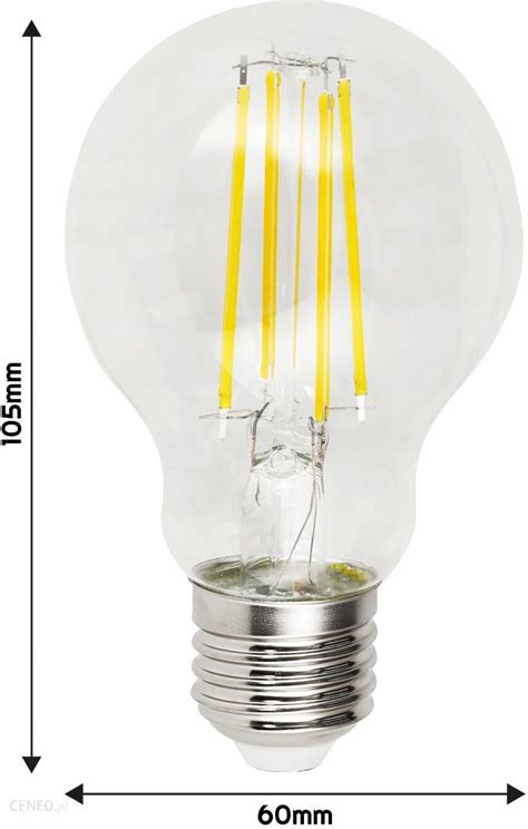 Berge Żarówka Led E27 Filament A60 8w Neutralna 4500k