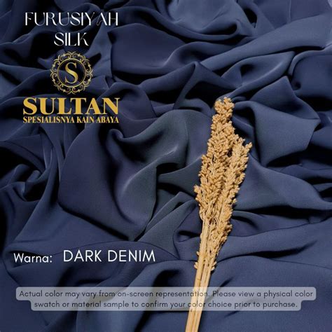 Jual Kain Abaya Sultan Fursan Silk Furusiyah Silk Dark Denim Polos