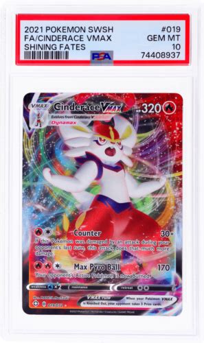 Pokemon Sword And Shield Shining Fates Cinderace Vmax Psa