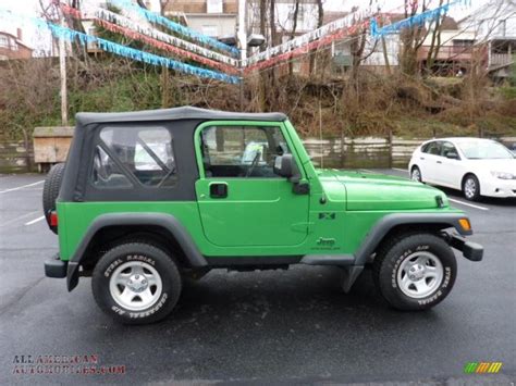 2004 Jeep Wrangler X 4x4 In Electric Lime Green Pearl Photo 6 702770