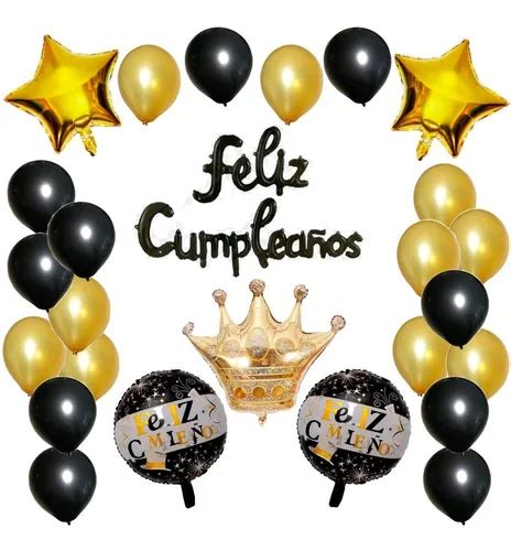 Globos Papel Metalizado Party Dealer Hombre Elegante Letra Cm Feliz