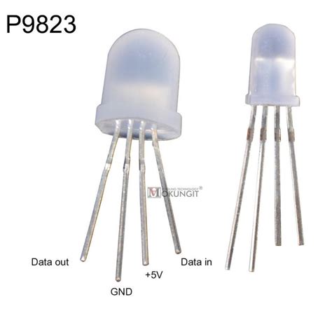 Pl9823 Apa106 Ws2811 F5 5mm F8 8mm Round Rgb Led Chipset Inside Rgb Led