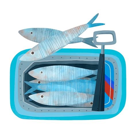 Illustration De Poisson Sardine Plat Vecteur Gratuite