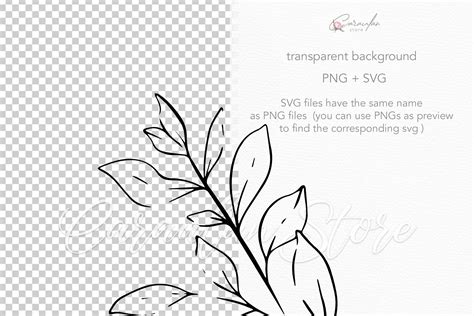 Minimalist Greenery Line Art Design Cuts