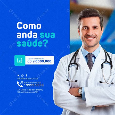 Clínica Médica Como anda sua saúde Agende uma Consulta Social Media PSD