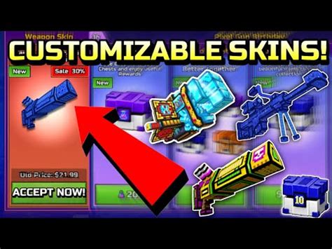 CUSTOMIZABLE WEAPON SKINS Pixel Gun 3D YouTube