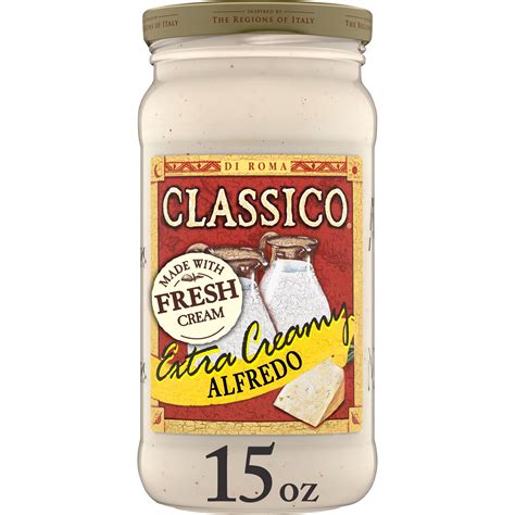 Classico Extra Creamy Alfredo Pasta Sauce 15 Oz Jar