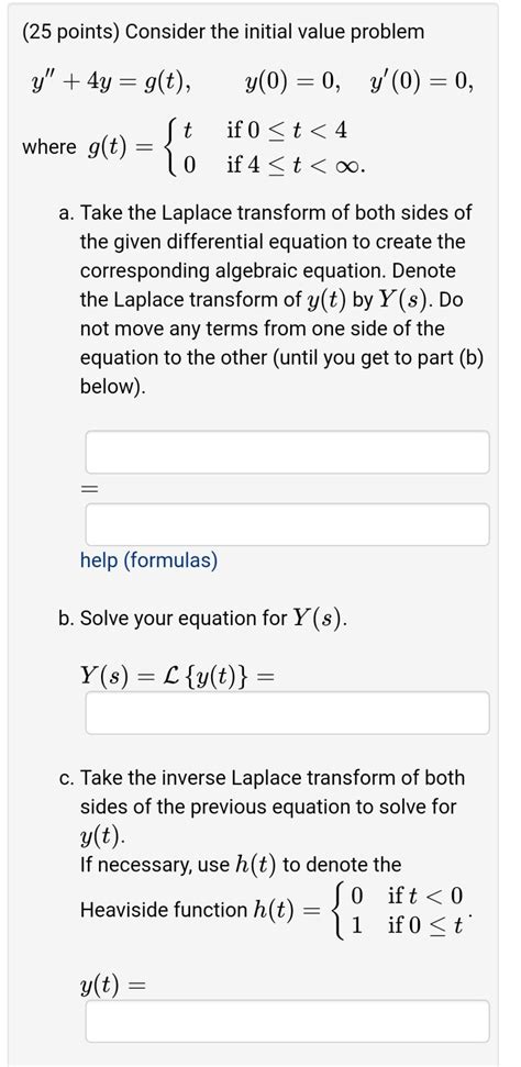 Solved 25 Points Consider The Initial Value Problem