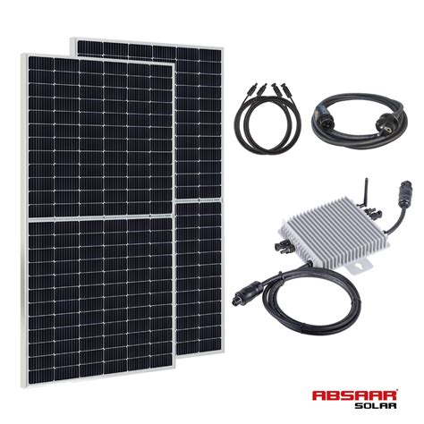 Kit Autoconsommation 2 Panneaux Solaires 800W Plug And Play ABSAAR Solar