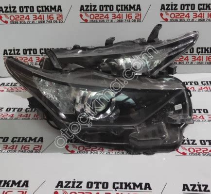 Toyoya Auris Sağ Sol Takım Far Orjinal Çıkma 2465168 otocikma comda