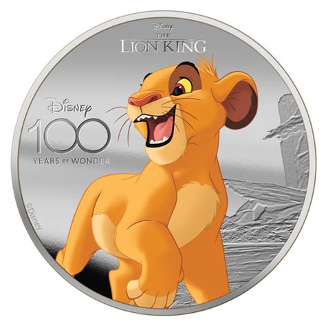 LION KING Disney 100 Years Of Wonder 1 Oz Silver Coin 5 Solomon