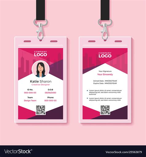 Modern Identity Card Design Template Royalty Free Vector