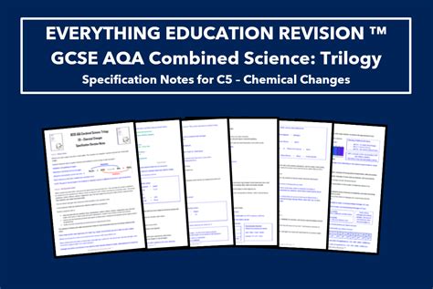 Gcse Aqa Combined Science Trilogy Specification Revision Notes For C