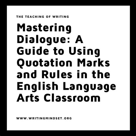 Mastering Dialogue A Guide To Using Quotation Marks And Rules In The