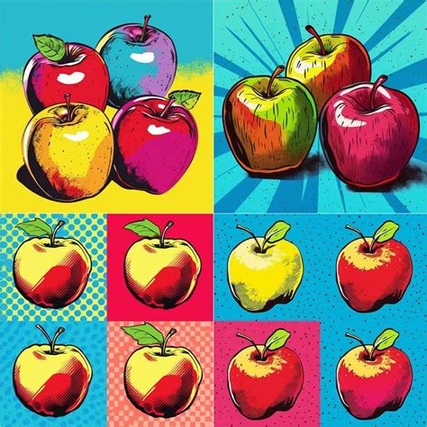 Apples Pop Art Png 4k Pictures Full Commercial Use Apple