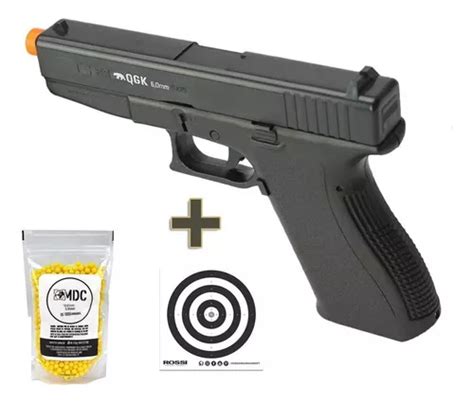 Pistola De Airsoft Glock G Spring Mm Qgk Bbs Alvos