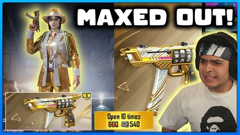 MAXED OUT Golden Skorpion Skin Lucky Crate Opening PUBG MOBILE