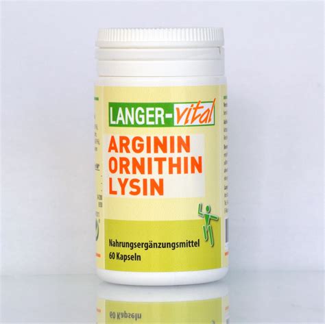 Arginin Ornithin Lysin Kapseln Langer Vital