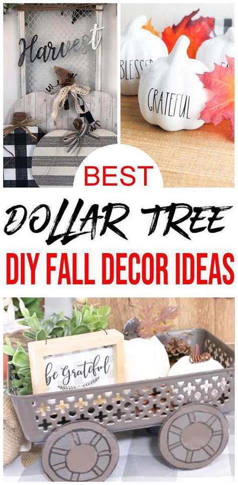 Fall Decor – DIY Dollar Store Fall Decoration Ideas & Hacks – Fall Home Decor On A Budget ...