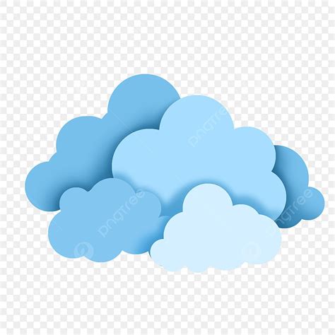 Cloud Paper Clipart PNG Images, Blue Clouds Paper Cutblue, Cloud Clipart, Blue, Clouds PNG Image ...