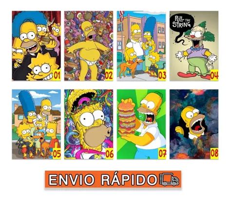 Kit Quadros Simpsons Bart Homer Lisa Desenho X Parcelamento