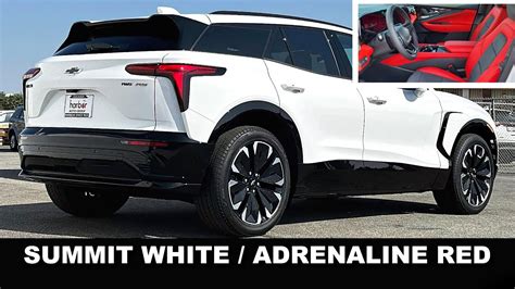 Chevy Blazer Ev Summit White With Adrenaline Red Interior Youtube