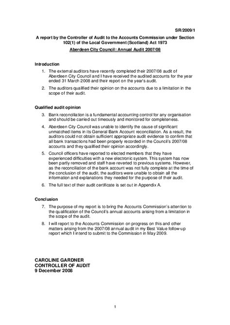 Aberdeen City Council Annual Audit 200708 Audit Scotland