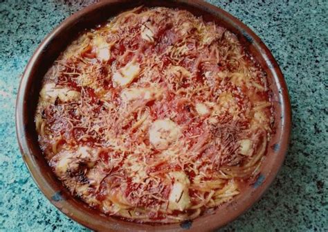 Espaguetis Al Horno Receta De Conchi Rivero Delgado Cookpad