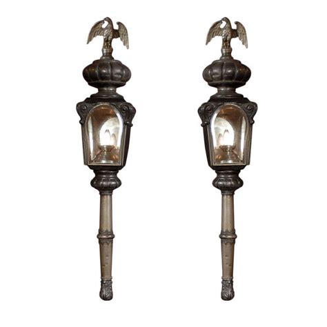 Antique Pair Of Carriage Lanterns Maurice Chandelier Inc