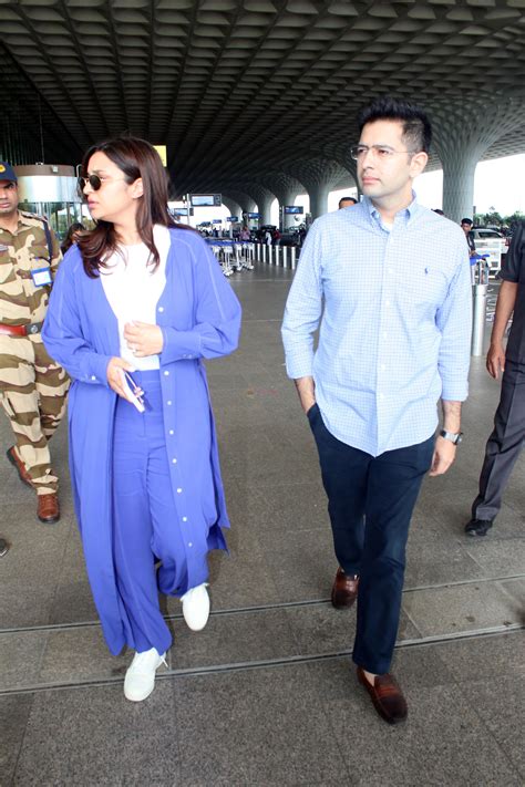 Parineeti Chopra And Raghav Chadha Spotted At The Airport Departure On