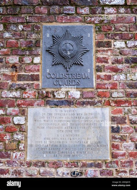 Memorial Plaque Dedicated To The Coldstream Guards On The Outside Wall