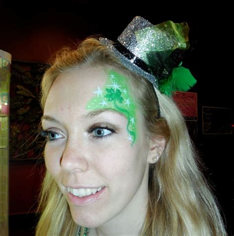 St Pats Day Cats Meow Face Design Face Design Body Painting Face