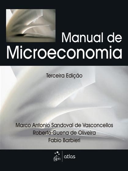 Livro Manual De Microeconomia Livros De Economia Magazine Luiza