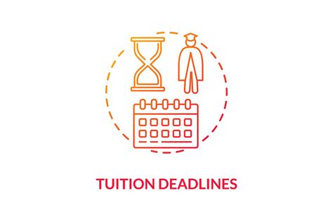 Tuition Deadlines Concept Icon Outline Icons ~ Creative Market