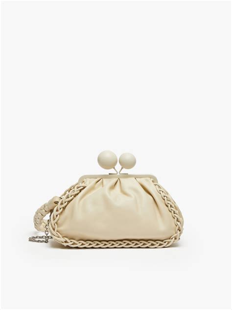 Medium Leather Pasticcino Bag Ivory Weekend Max Mara