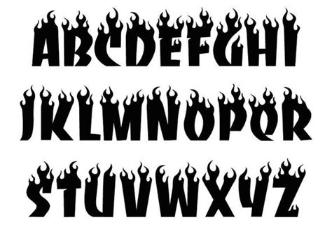 FIRE FONT SVG Fire Font Alphabet Flame Font Svg Flame Font Etsy